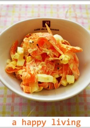常備菜☆ひらひらにんじんのタマゴサラダ-レシピのメイン写真