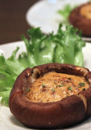 椎茸のポン酢マスタード焼き。-レシピのメイン写真