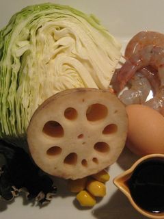 蓮根饅頭風お好み焼き-レシピのメイン写真