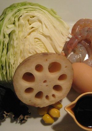 蓮根饅頭風お好み焼き-レシピのメイン写真