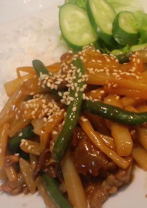芋インゲン肉絲★簡単ワンプレートごはん-レシピのメイン写真