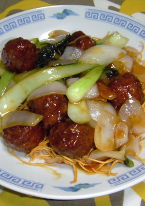 中華名菜★肉だんご固焼きそば-レシピのメイン写真