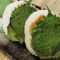 รูปของ 簡単～大葉みそ焼きおにぎり♪