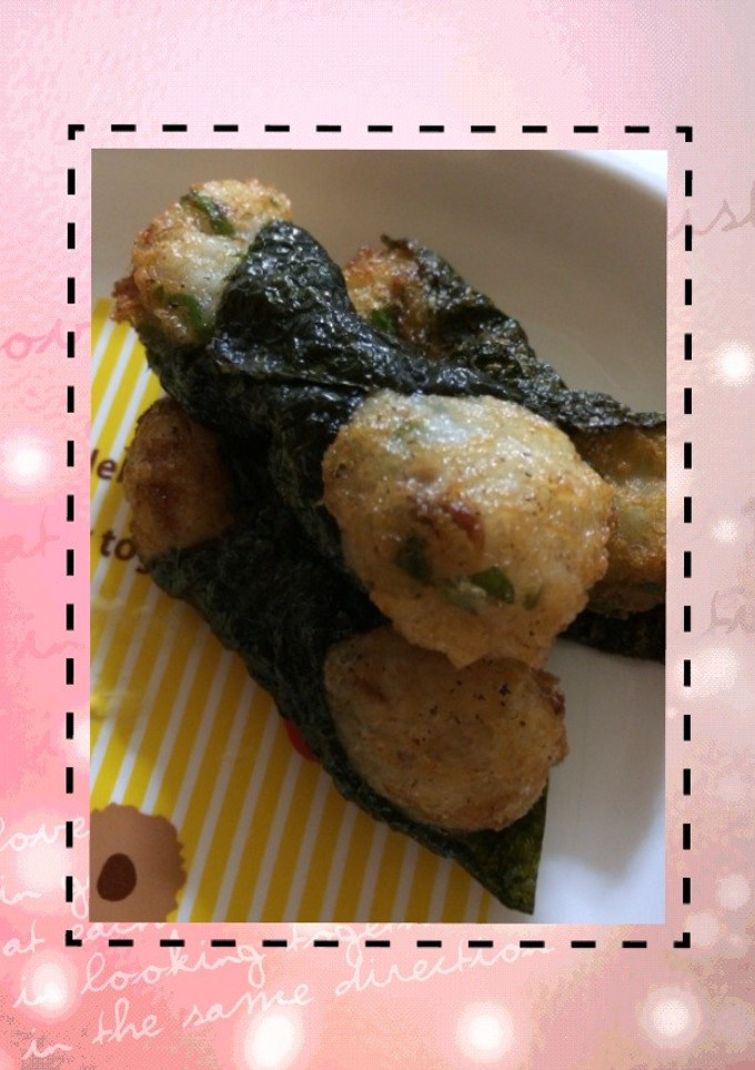 長芋とシーチキンのさくとろ磯辺揚げ♪-レシピのメイン写真