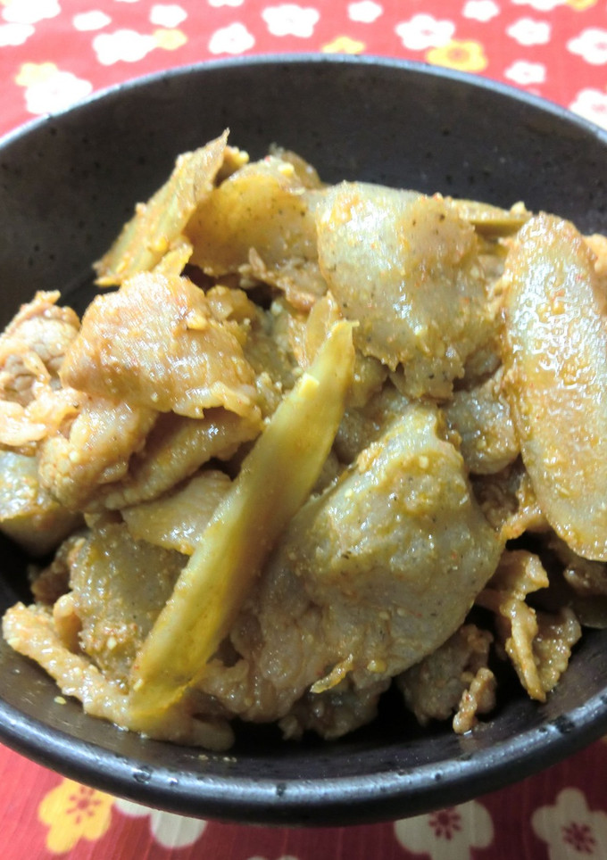 ＊豚肉と牛蒡とこんにゃくの味噌炒め＊-レシピのメイン写真