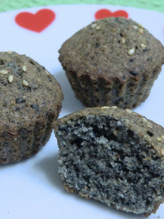 黒ゴマの小さなカップケーキ-レシピのメイン写真