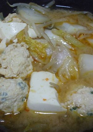 ひとり鍋♪味噌チゲ風味-レシピのメイン写真