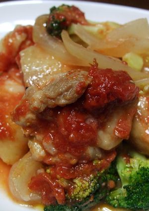 ルクエで☆鶏肉のトマト煮-レシピのメイン写真