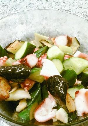 タコと夏野菜のマリネ-レシピのメイン写真