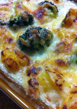 さつま芋とかぼちゃのグラタン☆米粉ソース-レシピのメイン写真