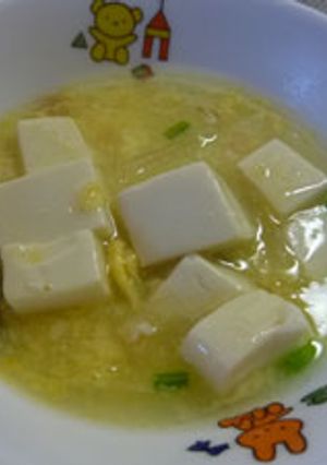 ふんわり卵の入ったあったか豆腐のスープ-レシピのメイン写真