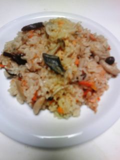 秋鮭ときのこの炊き込みご飯!-レシピのメイン写真