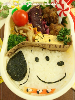 簡単キャラ弁*詰めるだけ!スヌーピー弁♪-レシピのメイン写真
