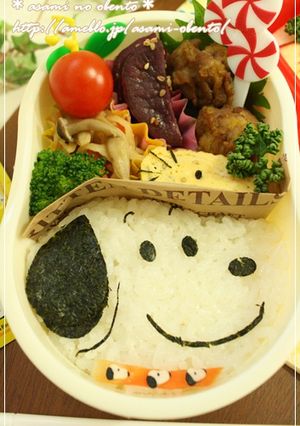 簡単キャラ弁＊詰めるだけ！スヌーピー弁♪-レシピのメイン写真