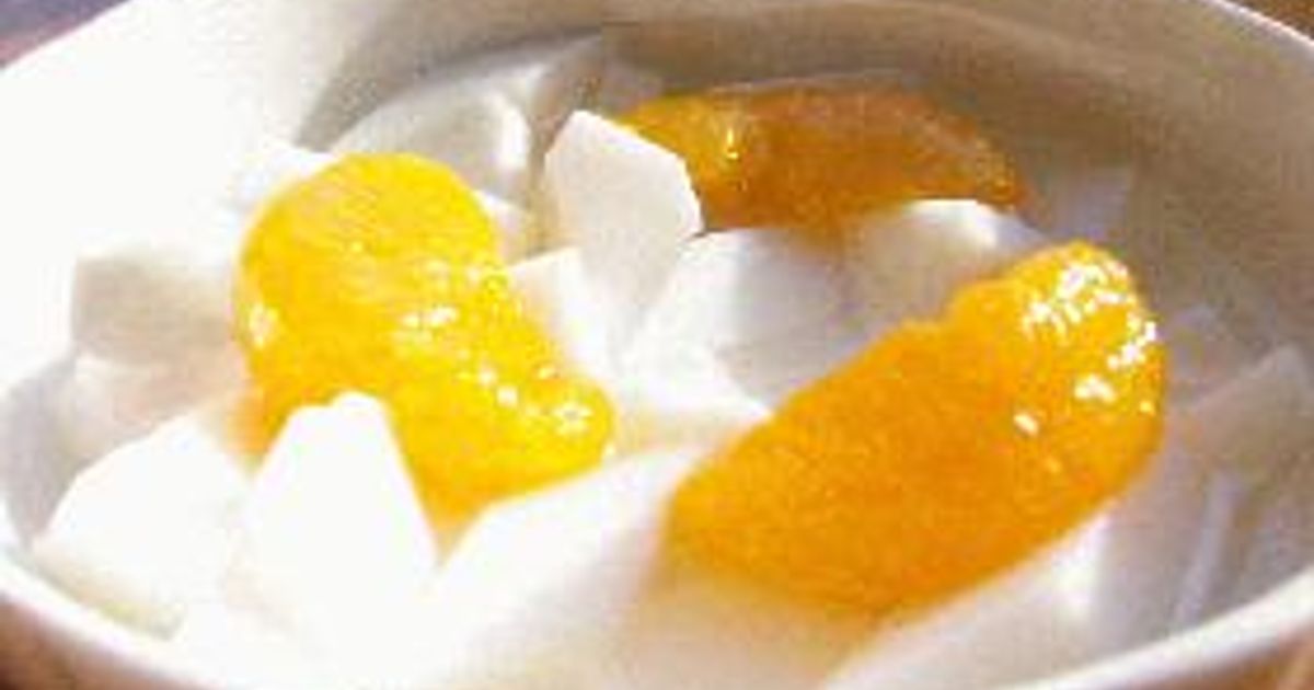 甘酸っぱいスイーツ♡梅干しの種の杏仁豆腐 by mew⁂mam 【クックパッド