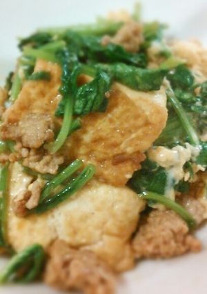 簡単で旨★豆腐とほうれん草のチャンプルー-レシピのメイン写真