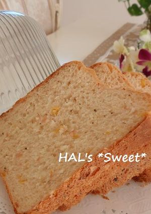 *HBで♪ハムコーンマヨペッパー食パン*-レシピのメイン写真