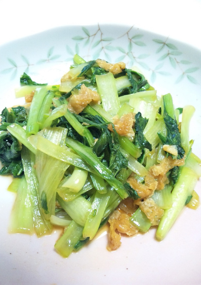 小松菜と油揚げの炒め物-レシピのメイン写真