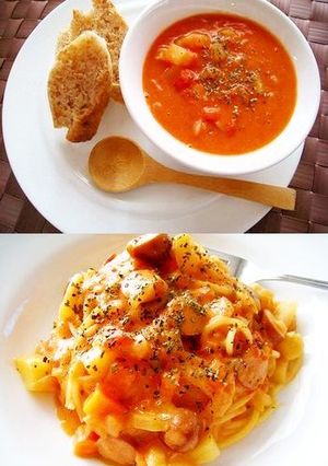 トマトチャウダー～ﾊﾟｽﾀ付き～-レシピのメイン写真