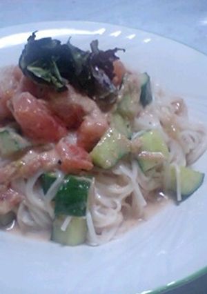 トマトときゅうりの冷製パスタもどき-レシピのメイン写真