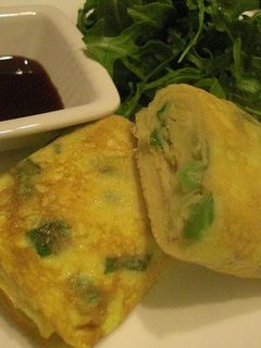 おばあちゃんの甘いねぎ玉子焼きw/ソース-レシピのメイン写真