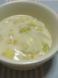 白菜とコーンのやさしいスープ-レシピのメイン写真