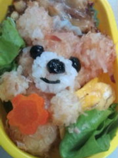☆簡単キャラ弁☆ふわふわクマちゃん♪-レシピのメイン写真