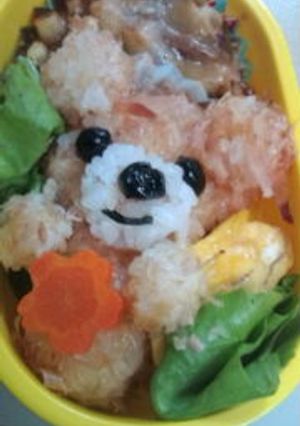 ☆簡単キャラ弁☆ふわふわクマちゃん♪-レシピのメイン写真