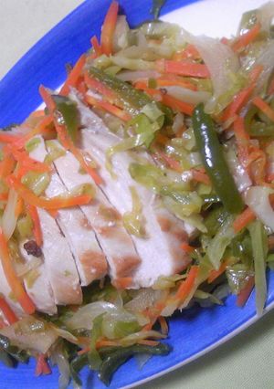 ヘルシー！鶏胸野菜蒸ディッシュ-レシピのメイン写真