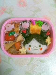 キャラ弁*お団子ヘアーの女の子弁当-レシピのメイン写真