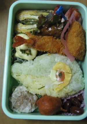 キャラ弁　ポケモン　ツタージャ？？弁当-レシピのメイン写真