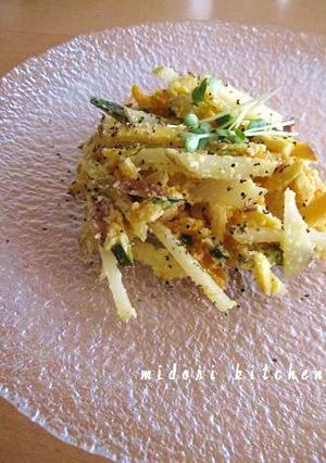 簡単♪　カラフル野菜のカルボナーラサラダ-レシピのメイン写真