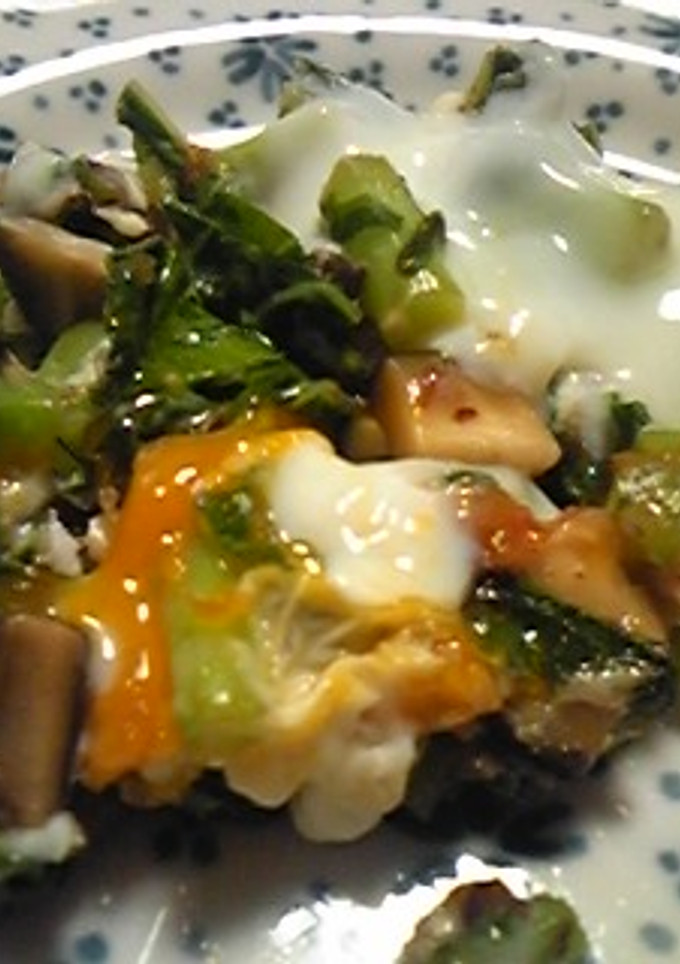 ☻大根の葉のにんにく卵とじ☻-レシピのメイン写真
