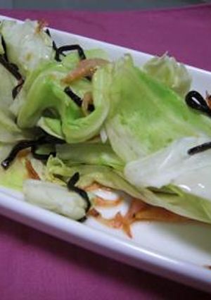 ＊レンジで簡単☆キャベツの塩昆布蒸し＊-レシピのメイン写真