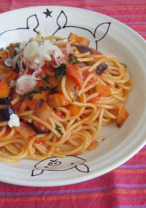 トマトとなすのパスタ-レシピのメイン写真