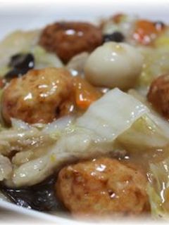 鶏ミンチの揚げ団子入り八宝菜-レシピのメイン写真