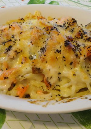 鮭のクリームパスタグラタン-レシピのメイン写真