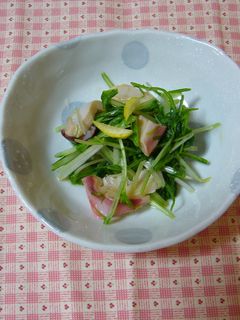 水菜とタコの和え物-レシピのメイン写真