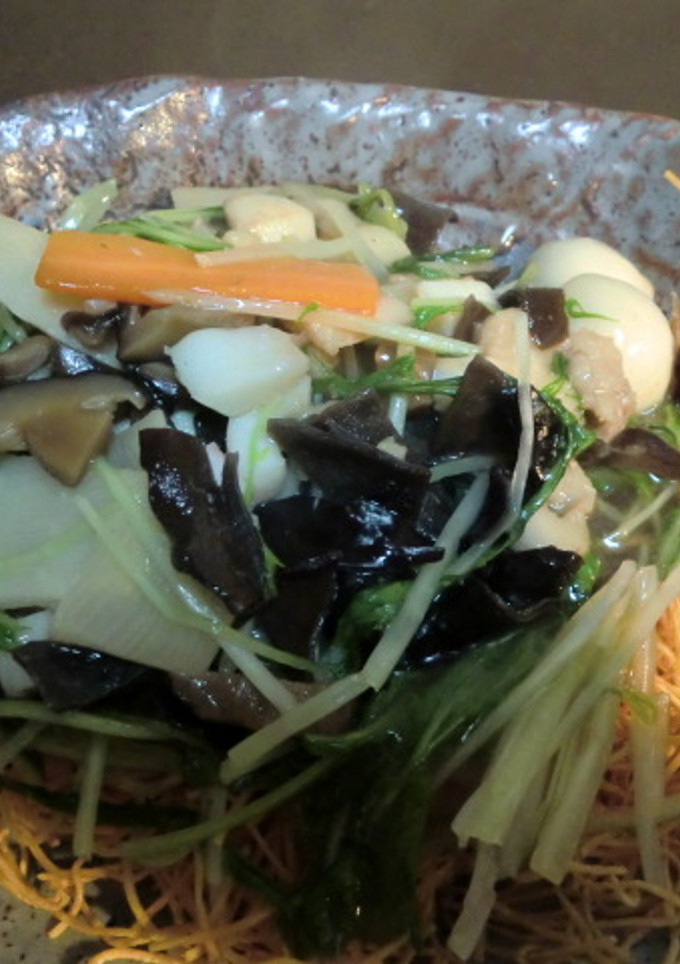 中華名菜　八宝菜を使った　皿うどん-レシピのメイン写真