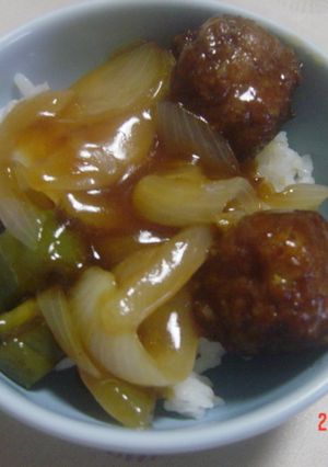 甘酢肉団子丼-レシピのメイン写真