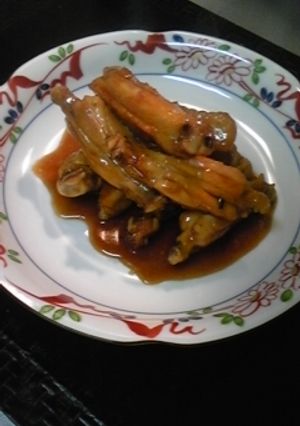 鷄手羽ｽﾍﾟｱﾘﾌﾞ梅酒の甘辛煮-レシピのメイン写真