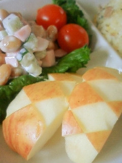 りんごの飾り切り☆アーガイル風-レシピのメイン写真