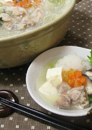 さっぱり鶏のみぞれ鍋(雪見鍋)-レシピのメイン写真