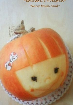 りんごの飾り切り＊女の子＊-レシピのメイン写真