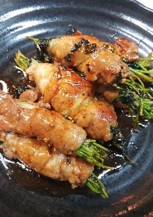 豆苗の豚バラ巻き-レシピのメイン写真