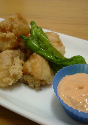 アンコウの唐揚げ～肝ソース添え～-レシピのメイン写真