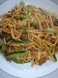青椒肉絲1袋で、とろ~りあんかけ焼きそば-レシピのメイン写真