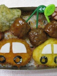 ❤キャラ弁❤フライやナゲットで!車弁当-レシピのメイン写真