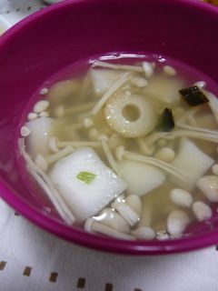 簡単楽々。松茸のお吸い物はんぺん入り☆-レシピのメイン写真