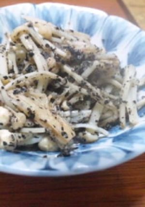 めっちゃ簡単！！えのきだけの胡麻ポン和え-レシピのメイン写真